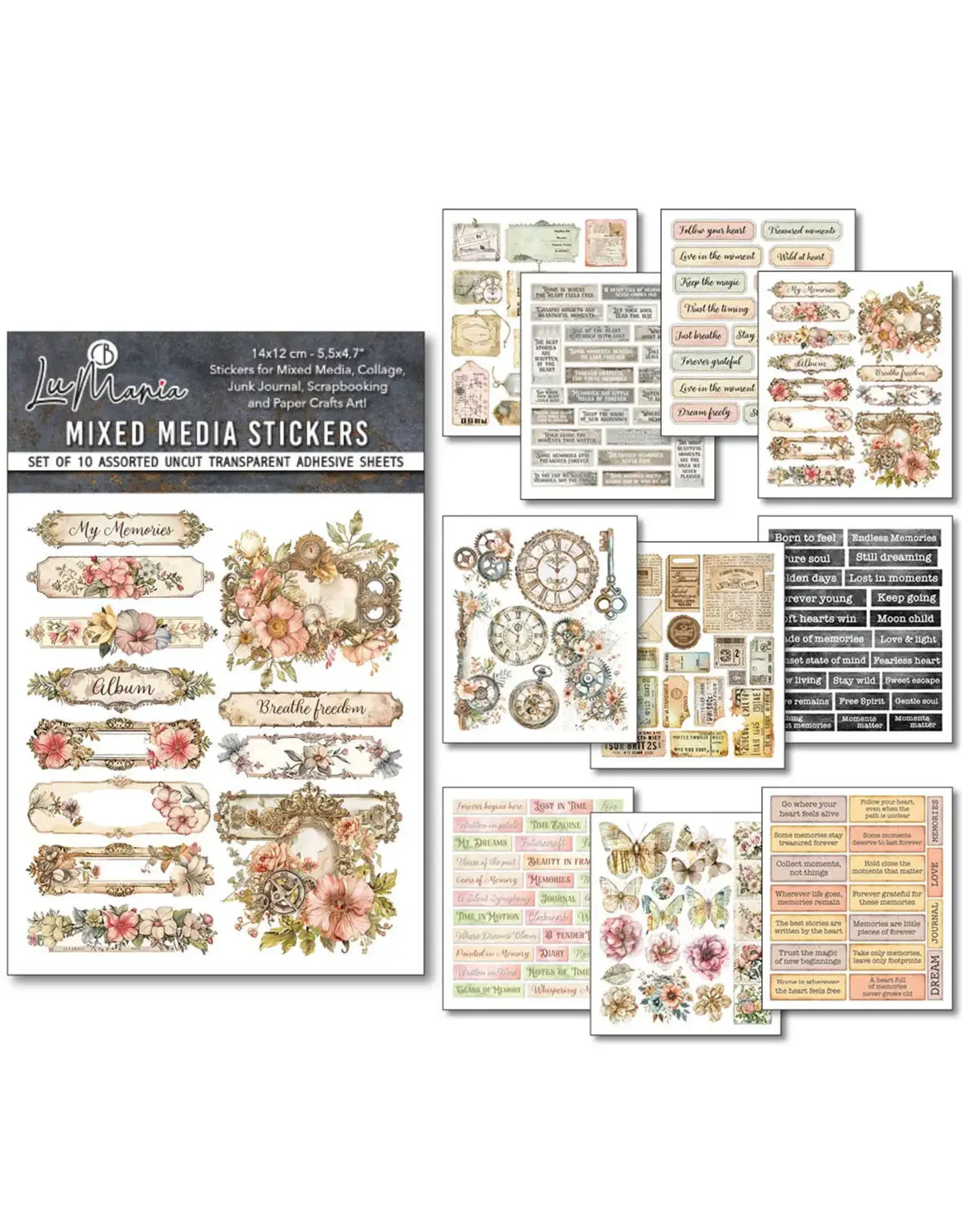 CIAO BELLA CIAO BELLA LOST IN TIME STICKER SET 10/PK