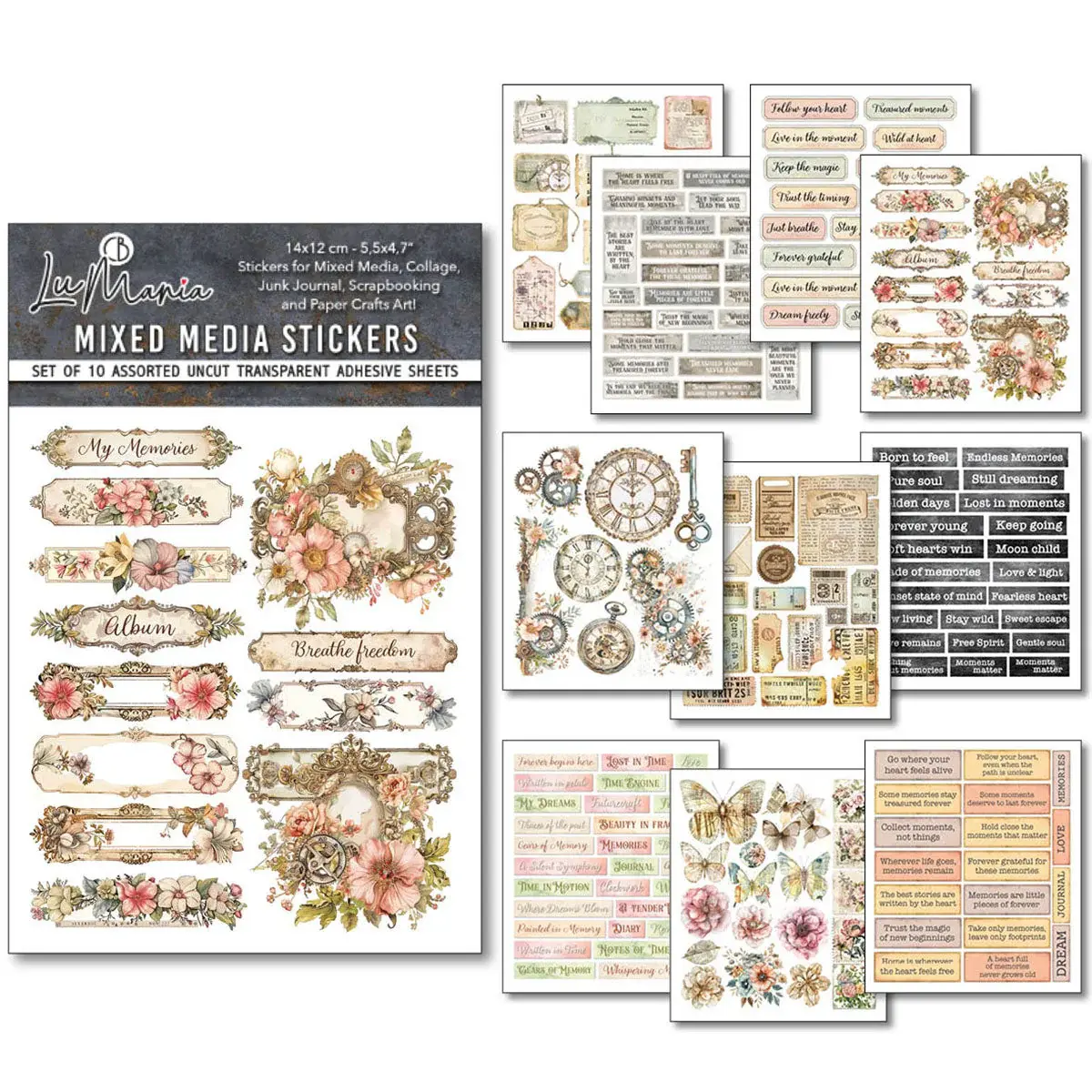 CIAO BELLA CIAO BELLA LOST IN TIME STICKER SET 10/PK