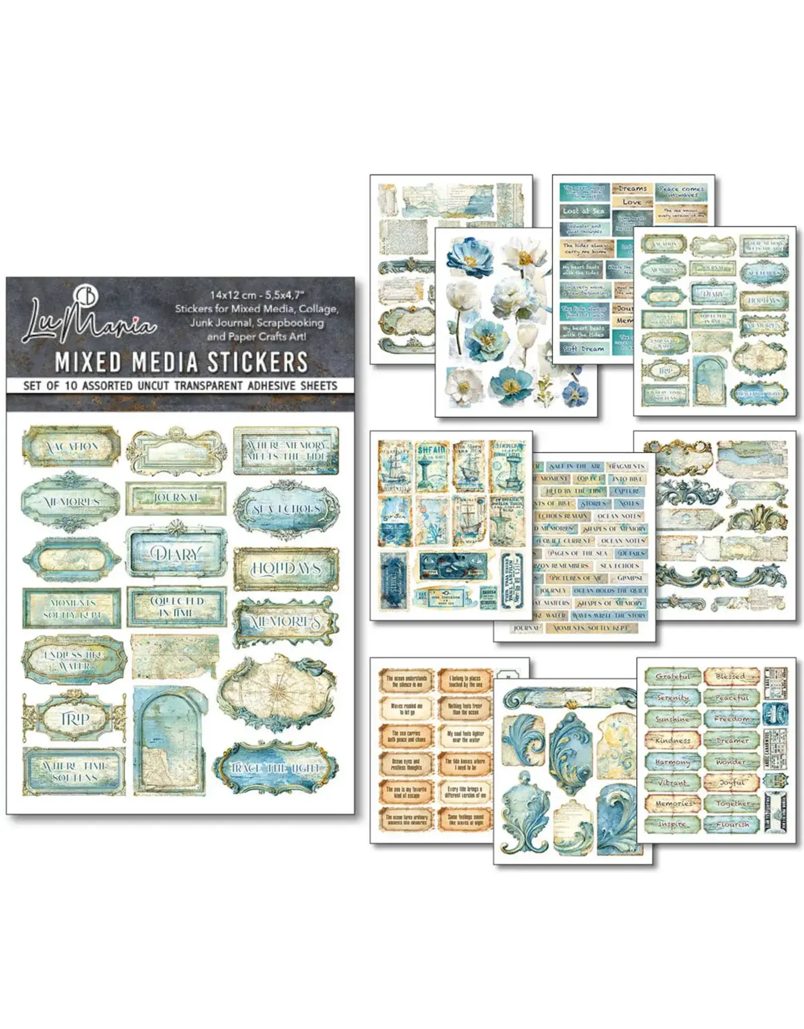 CIAO BELLA CIAO BELLA EDGE OF THE OCEAN STICKER SET 10/PK