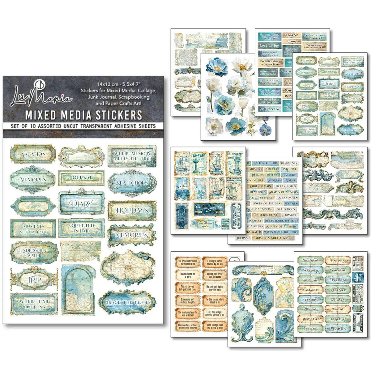 CIAO BELLA CIAO BELLA EDGE OF THE OCEAN STICKER SET 10/PK