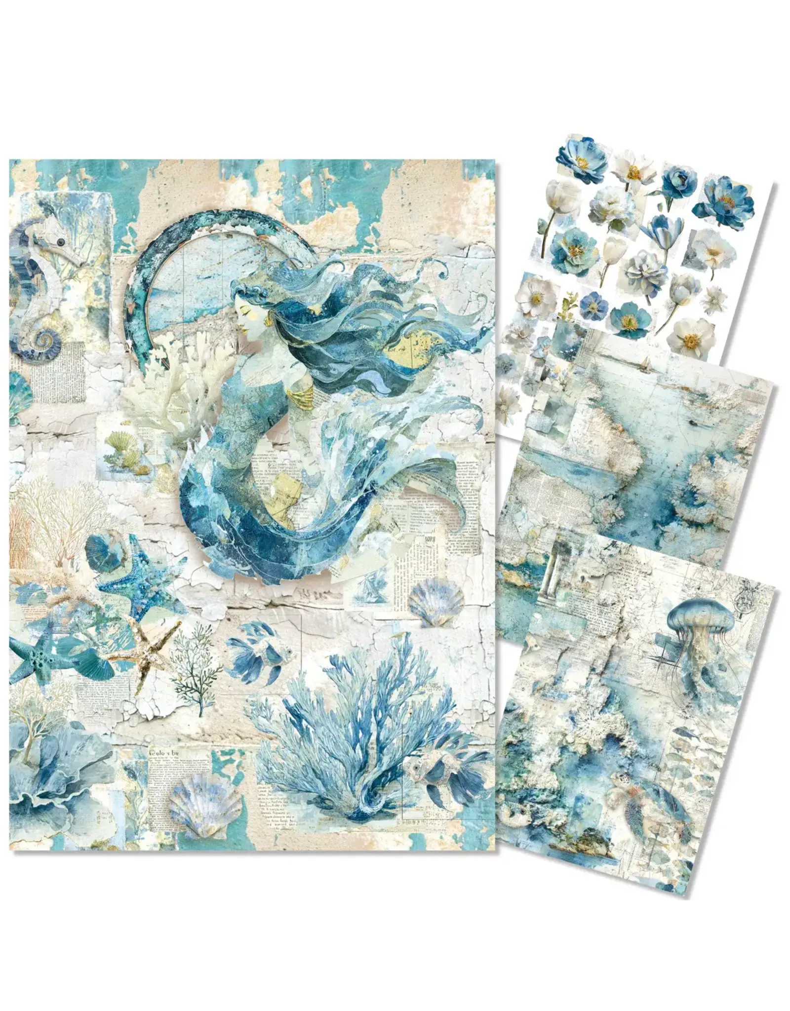 CIAO BELLA CIAO BELLA EDGE OF THE OCEAN A4 RICE PAPER 4 SHEETS
