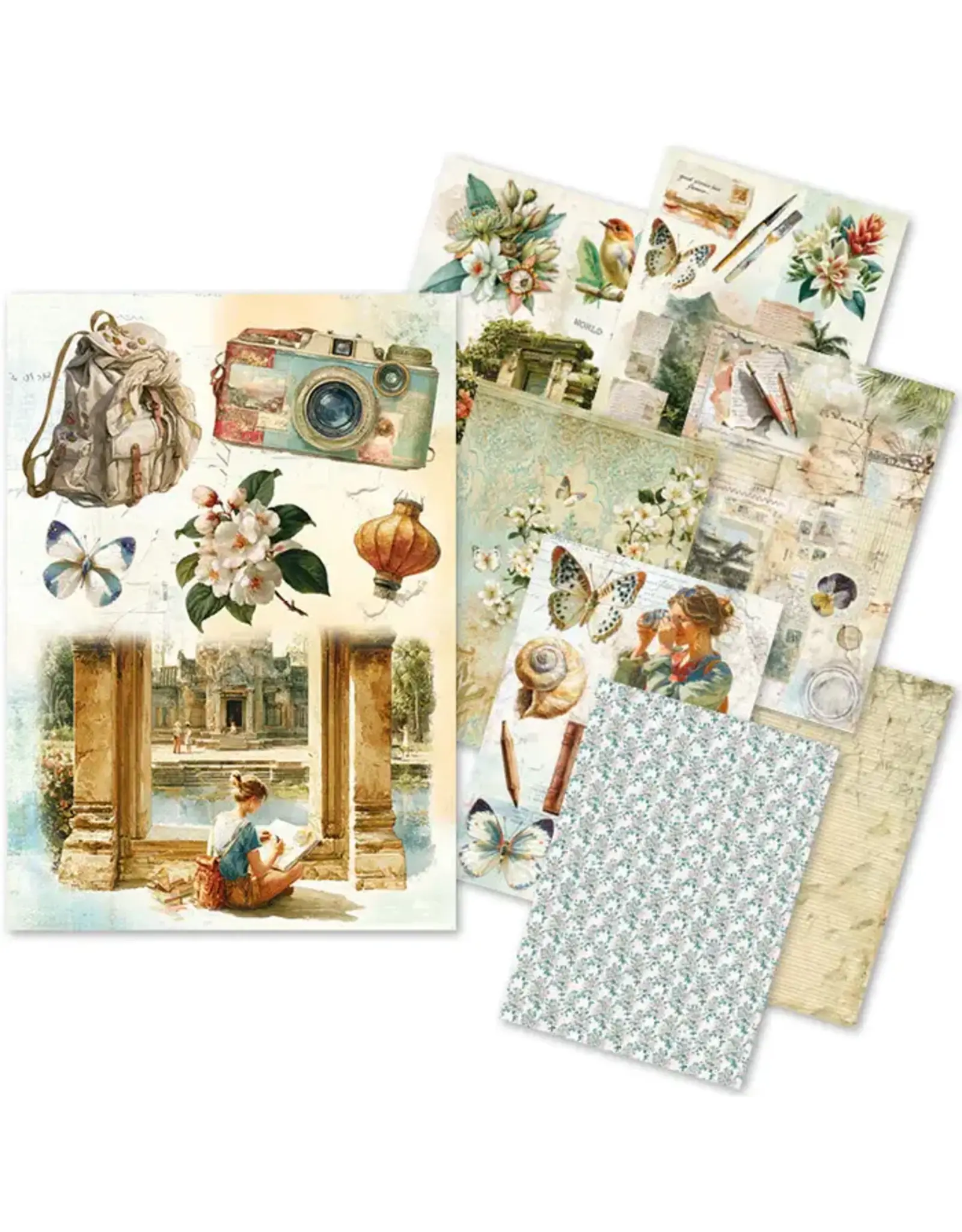 CIAO BELLA CIAO BELLA ASIA DIARY MIXED A5 RICE PAPER 8/PK