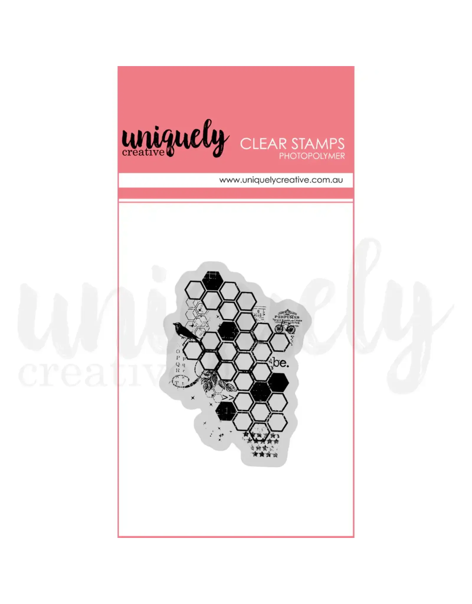 UNIQUELY CREATIVE UNIQUELY CREATIVE BOTANICAL HONEYCOMB CLEAR STAMP
