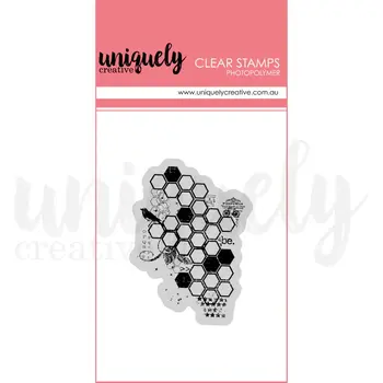 UNIQUELY CREATIVE UNIQUELY CREATIVE BOTANICAL HONEYCOMB CLEAR STAMP