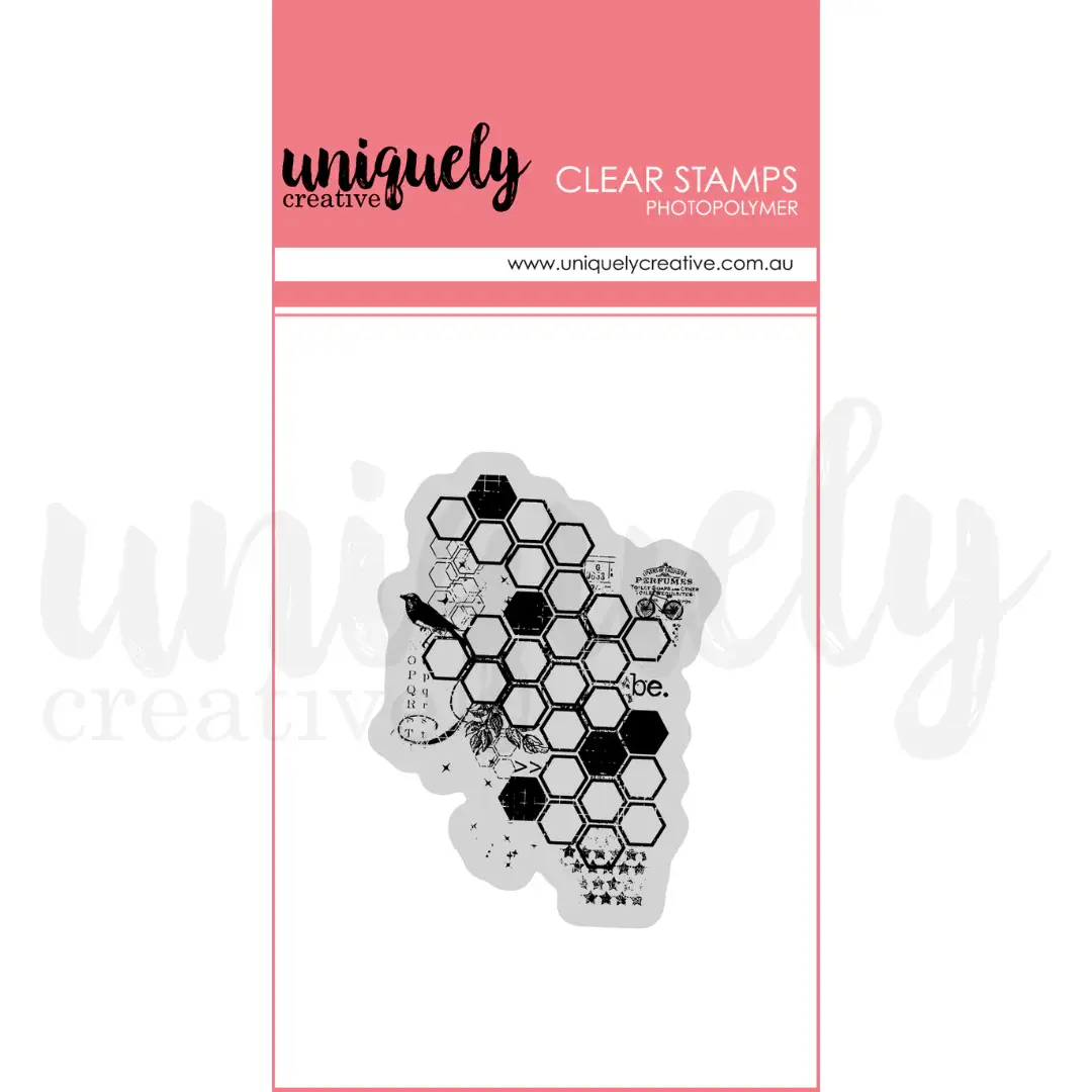 UNIQUELY CREATIVE UNIQUELY CREATIVE BOTANICAL HONEYCOMB CLEAR STAMP