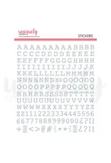 UNIQUELY CREATIVE UNIQUELY CREATIVE UPPERCASE PUFFY SILVER ALPHA STICKERS