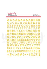 UNIQUELY CREATIVE UNIQUELY CREATIVE UPPERCASE PUFFY GOLD ALPHA STICKERS