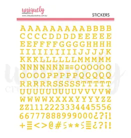 UNIQUELY CREATIVE UNIQUELY CREATIVE UPPERCASE PUFFY GOLD ALPHA STICKERS