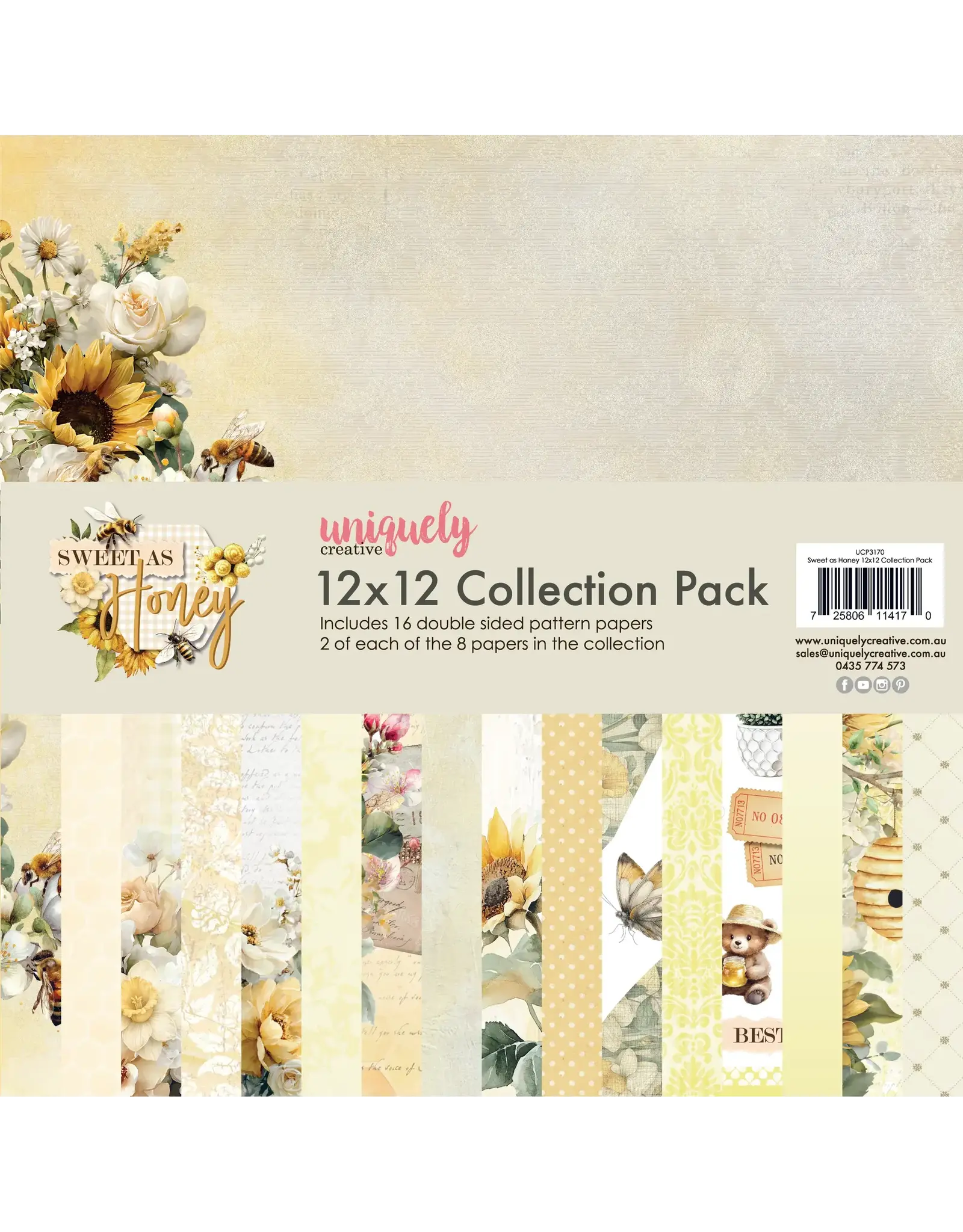 UNIQUELY CREATIVE UNIQUELY CREATIVE SWEET AS HONEY 12x12 COLLECTION PACK