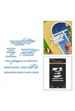 SPELLBINDERS SPELLBINDERS BETTERPRESS YANA SMAKULA MEOWY CHRISTMAS SENTIMENTS PRESS & FOIL PLATE & DIE SET