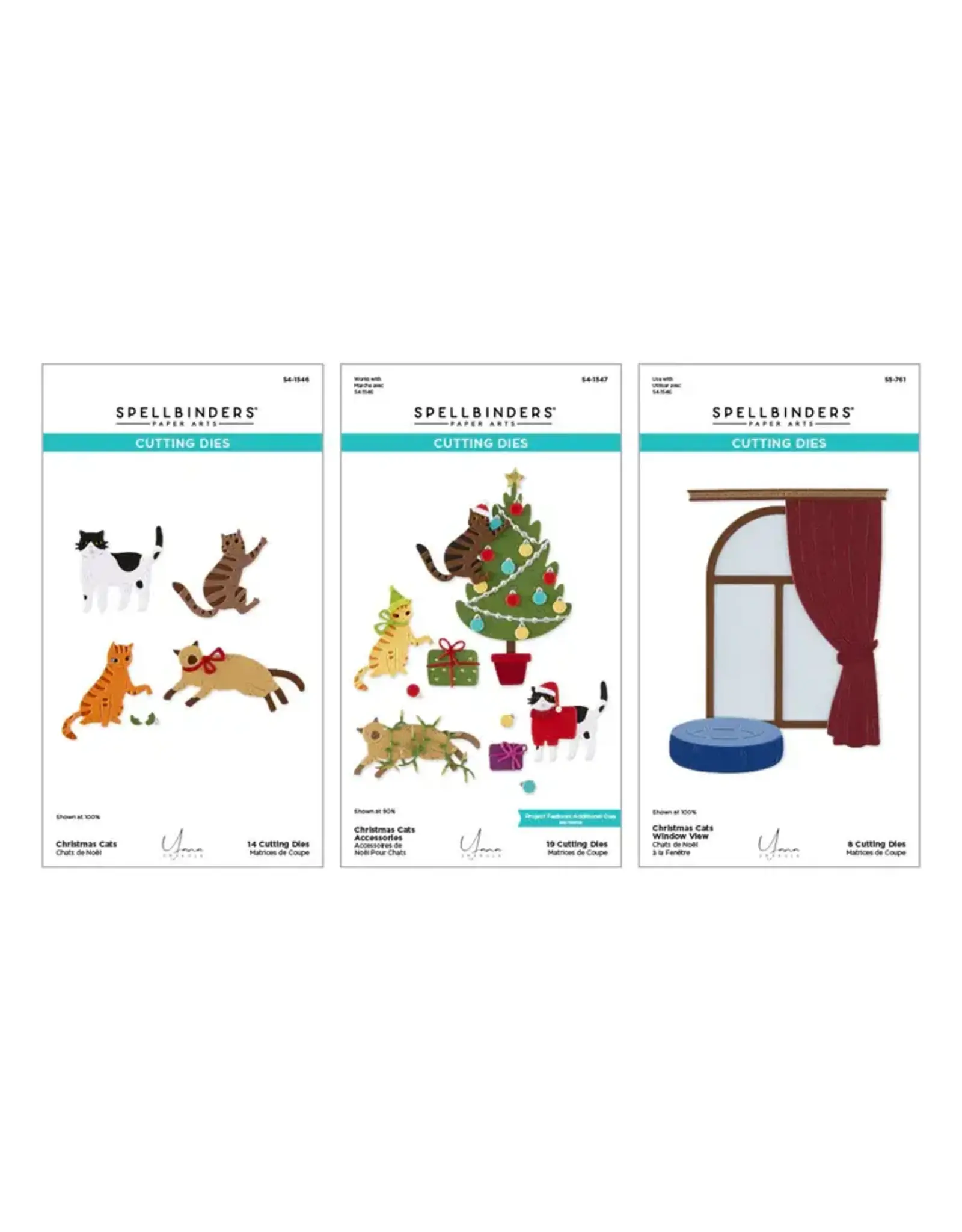 SPELLBINDERS SPELLBINDERS YANA SMAKULA CHRISTMAS CATS DIE BUNDLE