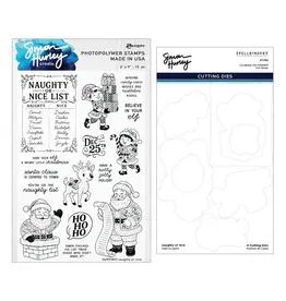 SPELLBINDERS SPELLBINDERS SIMON HURLEY NAUGHTY OR NICE CLEAR STAMP AND DIE BUNDLE