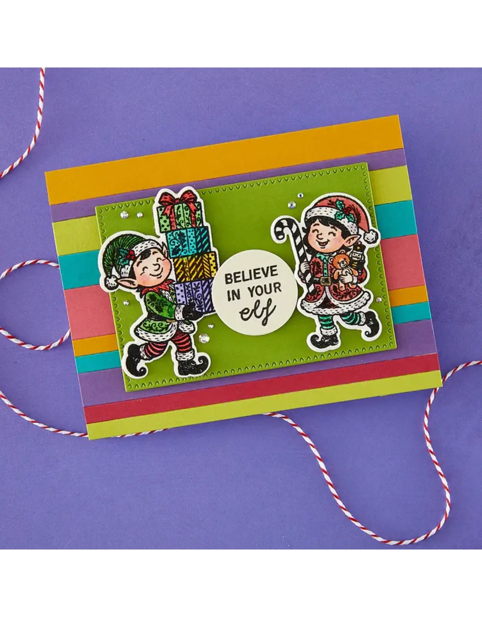 SPELLBINDERS SPELLBINDERS SIMON HURLEY NAUGHTY OR NICE CLEAR STAMP AND DIE BUNDLE