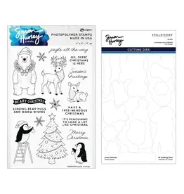 SPELLBINDERS SPELLBINDERS SIMON HURLEY POLAR FRIENDS CLEAR STAMP AND DIE BUNDLE