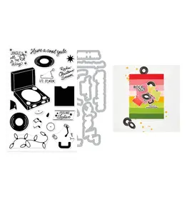 HERO ARTS HERO ARTS FEELING FESTIVE CLEAR STAMP AND DIE SET