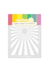 WAFFLE FLOWER WAFFLE FLOWER SUNBURST STENCIL