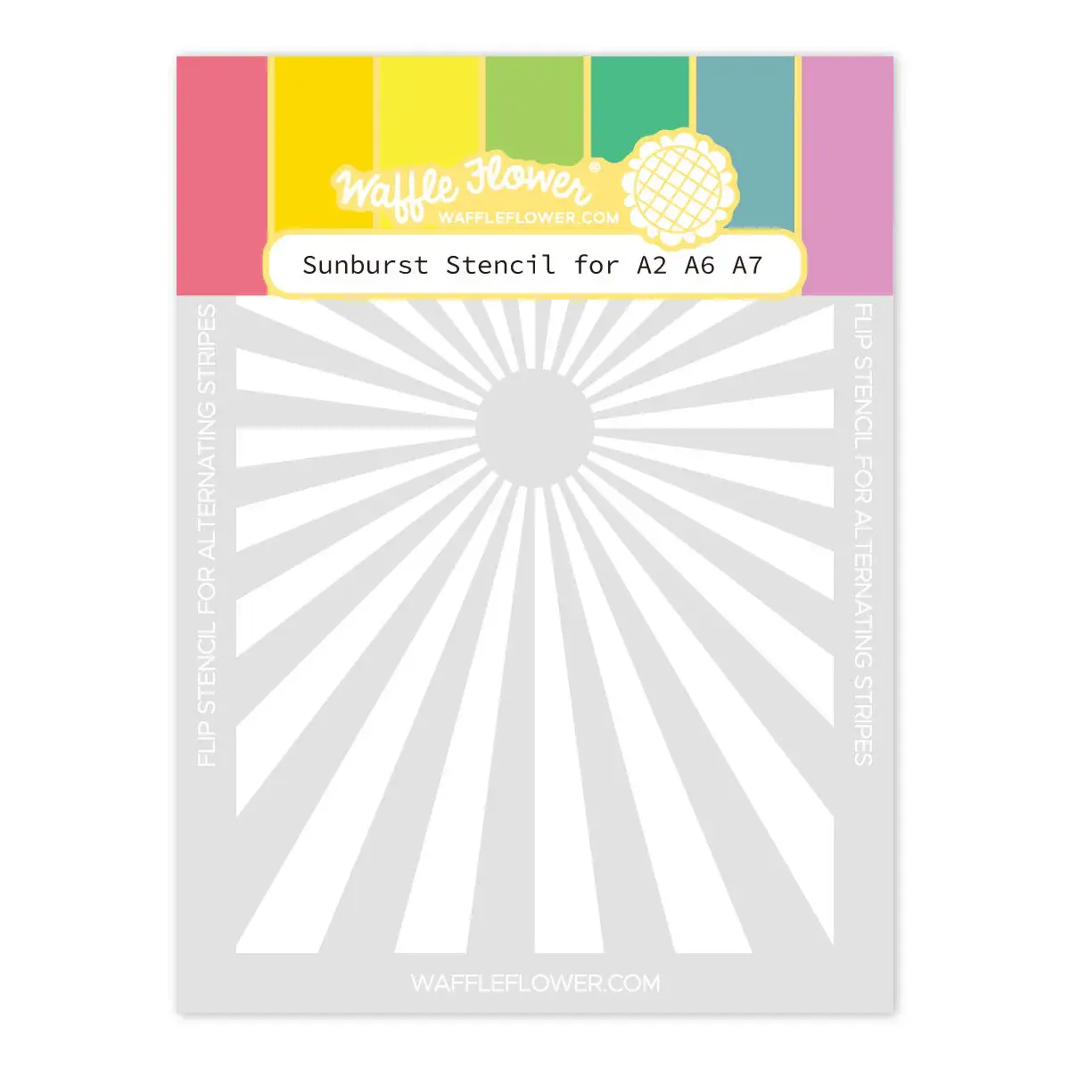 WAFFLE FLOWER WAFFLE FLOWER SUNBURST STENCIL