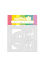 WAFFLE FLOWER WAFFLE FLOWER SQUARE POSTAGE HOME STENCIL