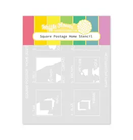 WAFFLE FLOWER WAFFLE FLOWER SQUARE POSTAGE HOME STENCIL