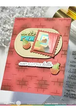 WAFFLE FLOWER WAFFLE FLOWER SQUARE POSTAGE HOME STENCIL