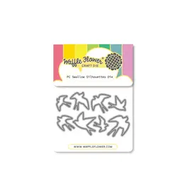 WAFFLE FLOWER WAFFLE FLOWER POSTAGE COLLAGE SWALLOW SILHOUETTES DIE SET