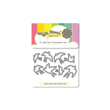 WAFFLE FLOWER WAFFLE FLOWER POSTAGE COLLAGE SWALLOW SILHOUETTES DIE SET