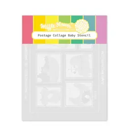 WAFFLE FLOWER WAFFLE FLOWER POSTAGE COLLAGE BABY STENCIL SET