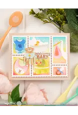 WAFFLE FLOWER WAFFLE FLOWER POSTAGE COLLAGE BABY STENCIL SET