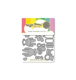 WAFFLE FLOWER WAFFLE FLOWER POSTAGE COLLAGE BABY ICONS DIE SET