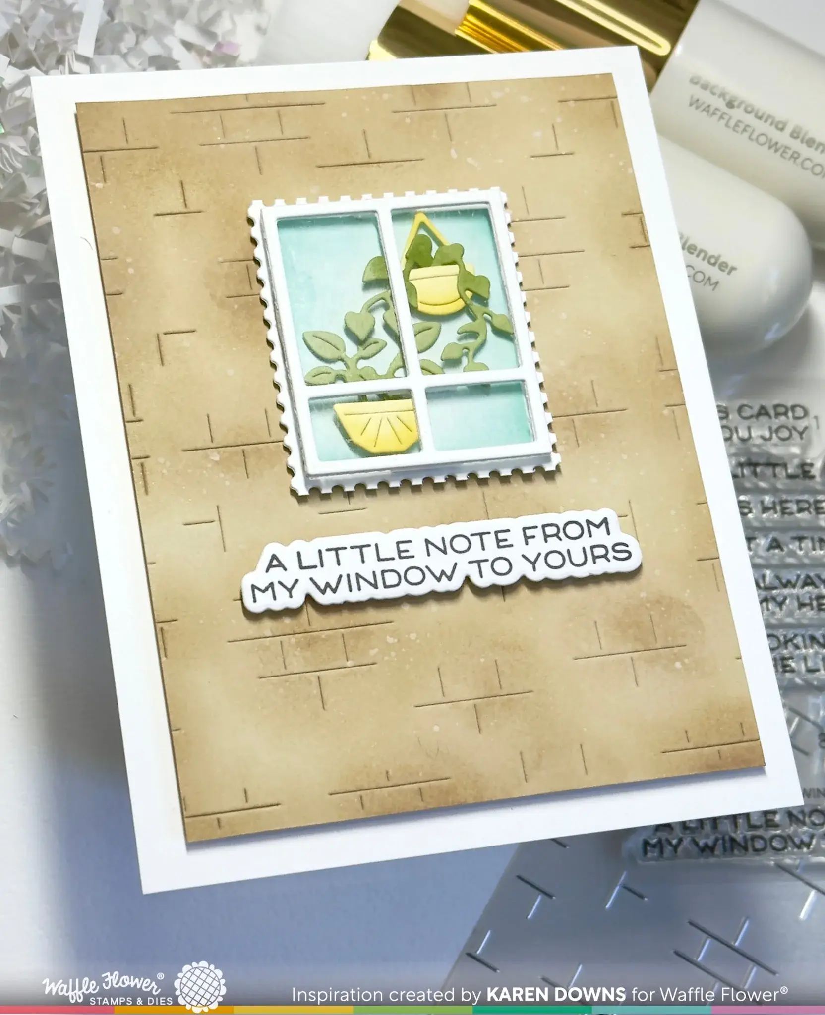 WAFFLE FLOWER WAFFLE FLOWER BRICK WALL TEXTURE DIE