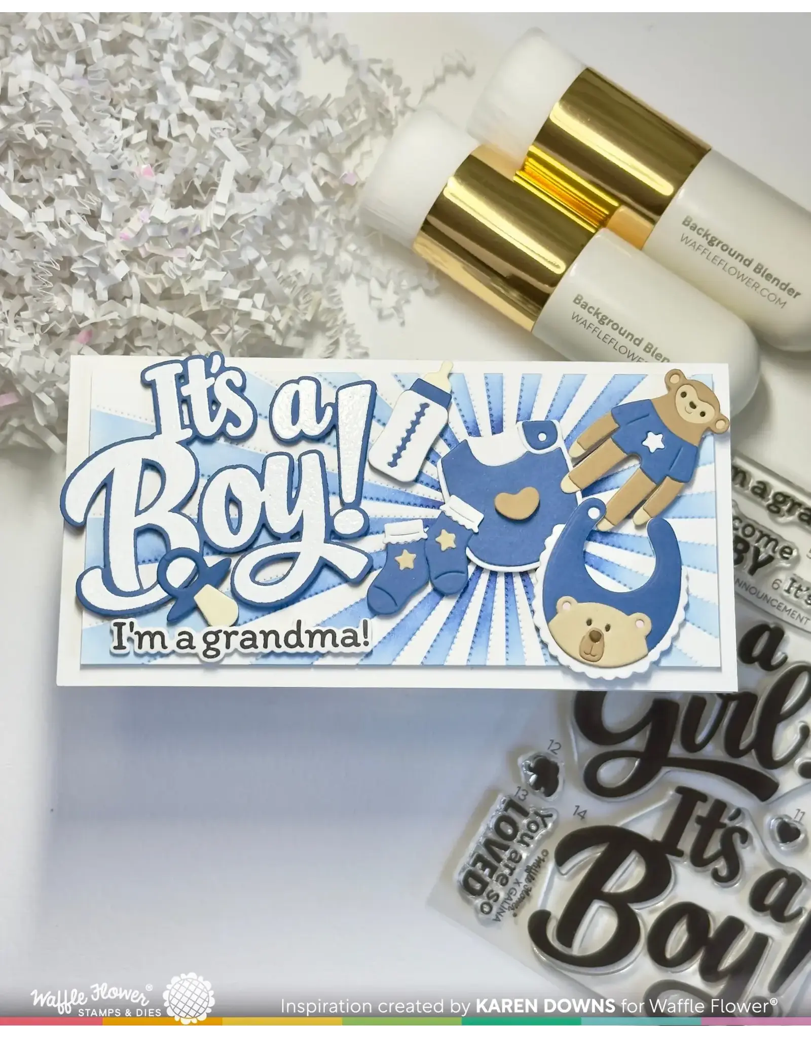 WAFFLE FLOWER WAFFLE FLOWER BABY ANNOUNCEMENT DIE SET