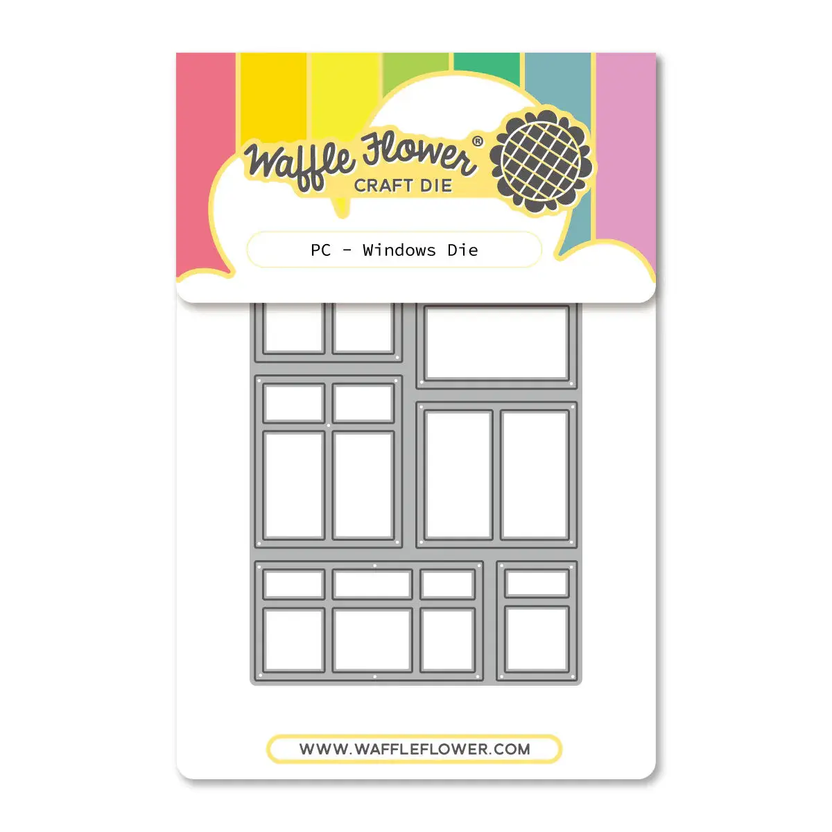 WAFFLE FLOWER WAFFLE FLOWER POSTAGE COLLAGE WINDOWS DIE