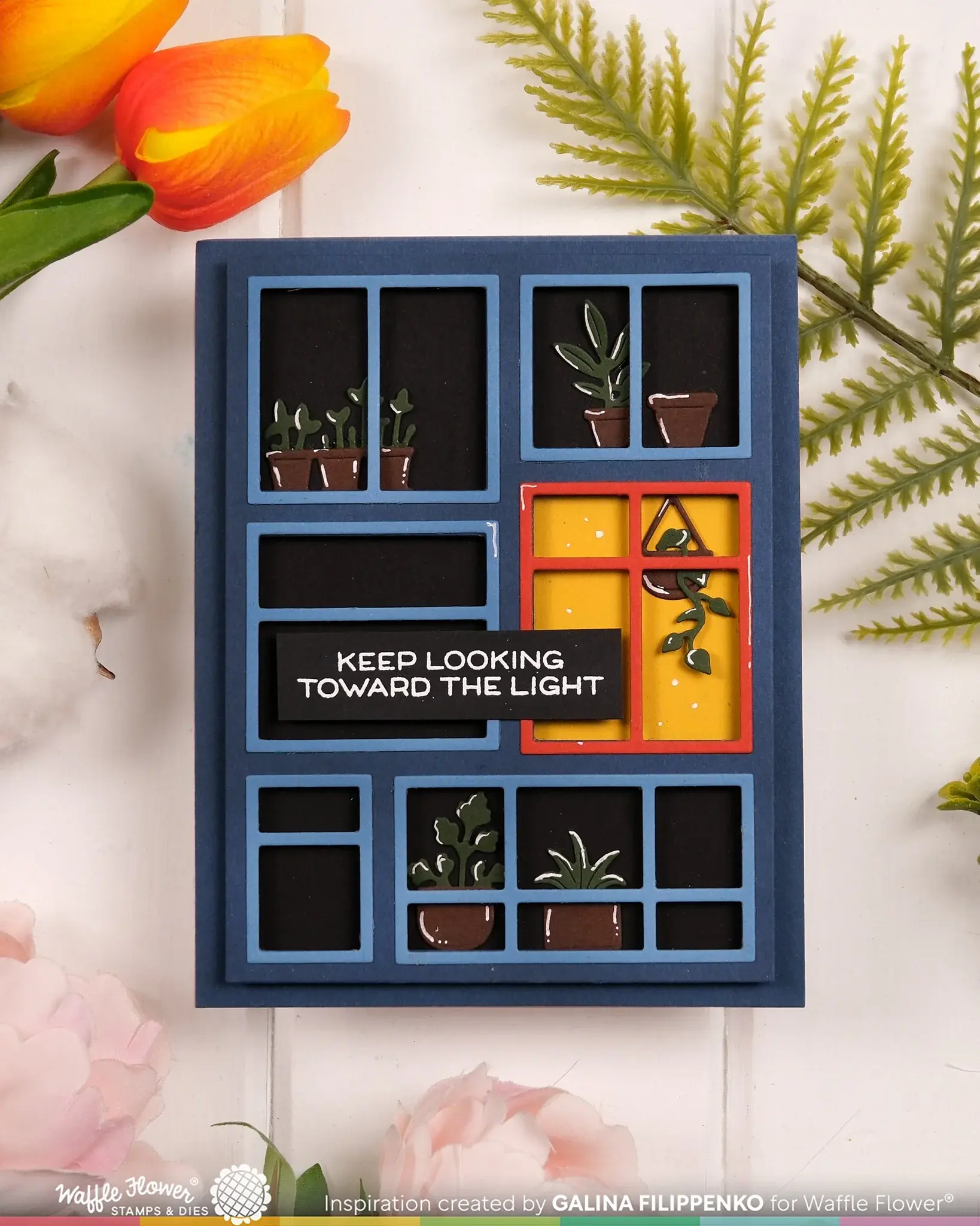 WAFFLE FLOWER WAFFLE FLOWER POSTAGE COLLAGE WINDOWS DIE