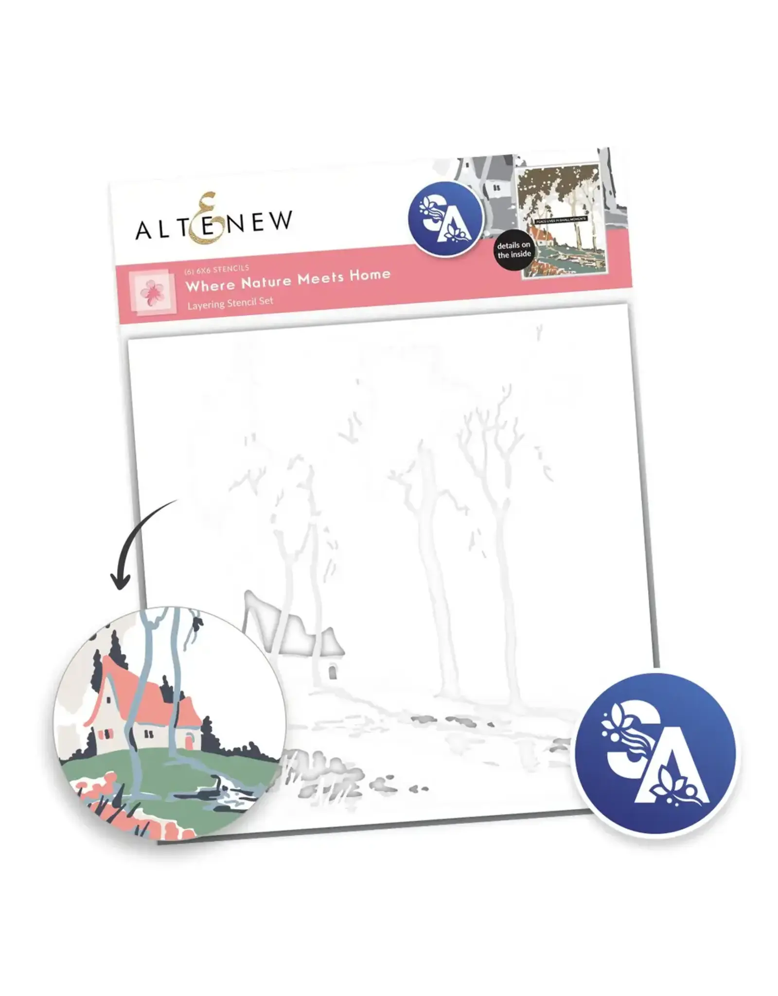 ALTENEW ALTENEW STENCIL ART: WHERE NATURE MEETS HOME LAYERING STENCIL SET 6/PK