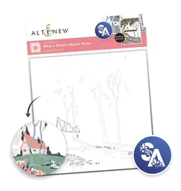 ALTENEW ALTENEW STENCIL ART: WHERE NATURE MEETS HOME LAYERING STENCIL SET 6/PK