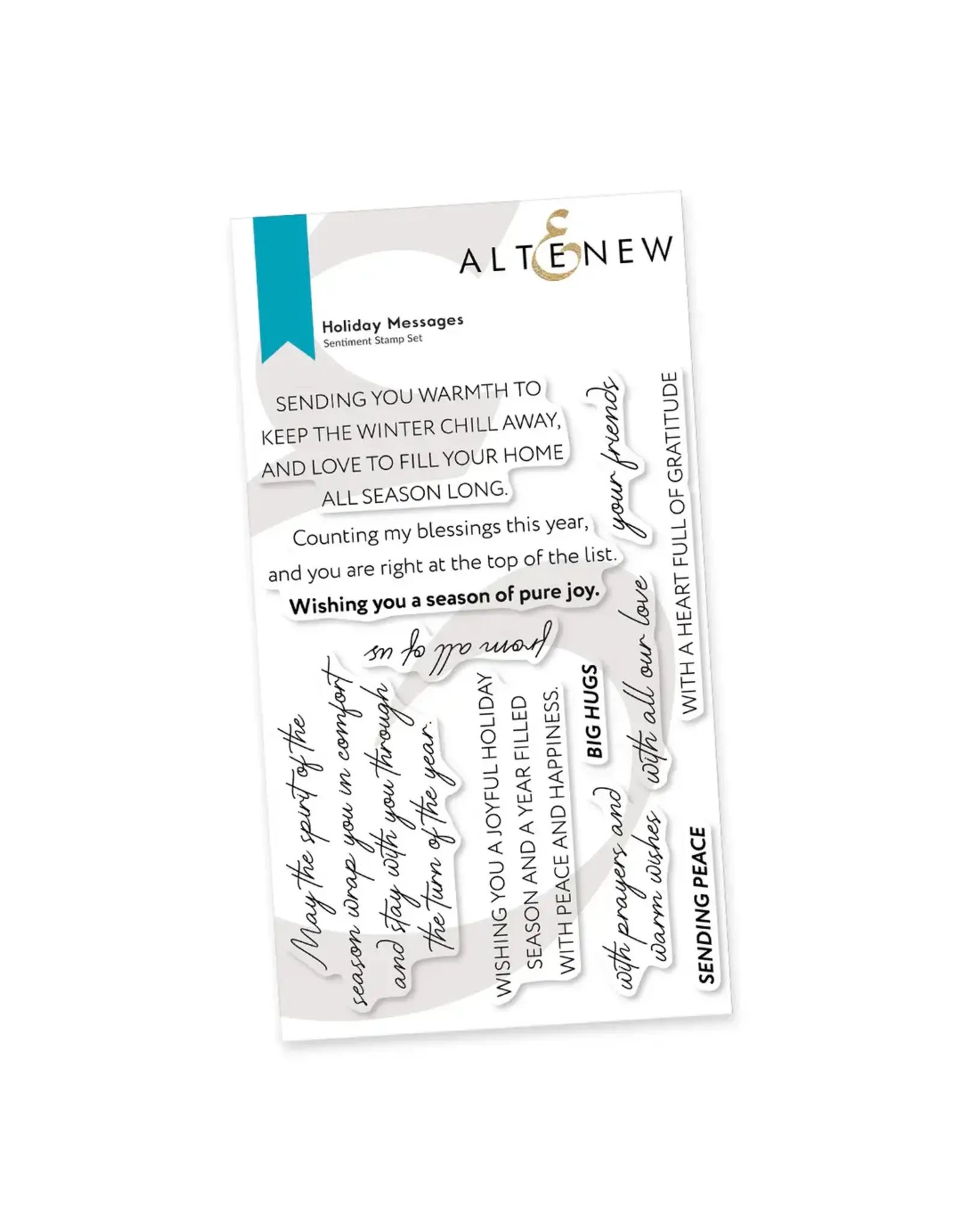 ALTENEW ALTENEW HOLIDAY MESSAGES CLEAR STAMP SET