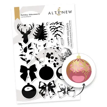 ALTENEW ALTENEW HOLIDAY ADORNMENTS CLEAR STAMP SET