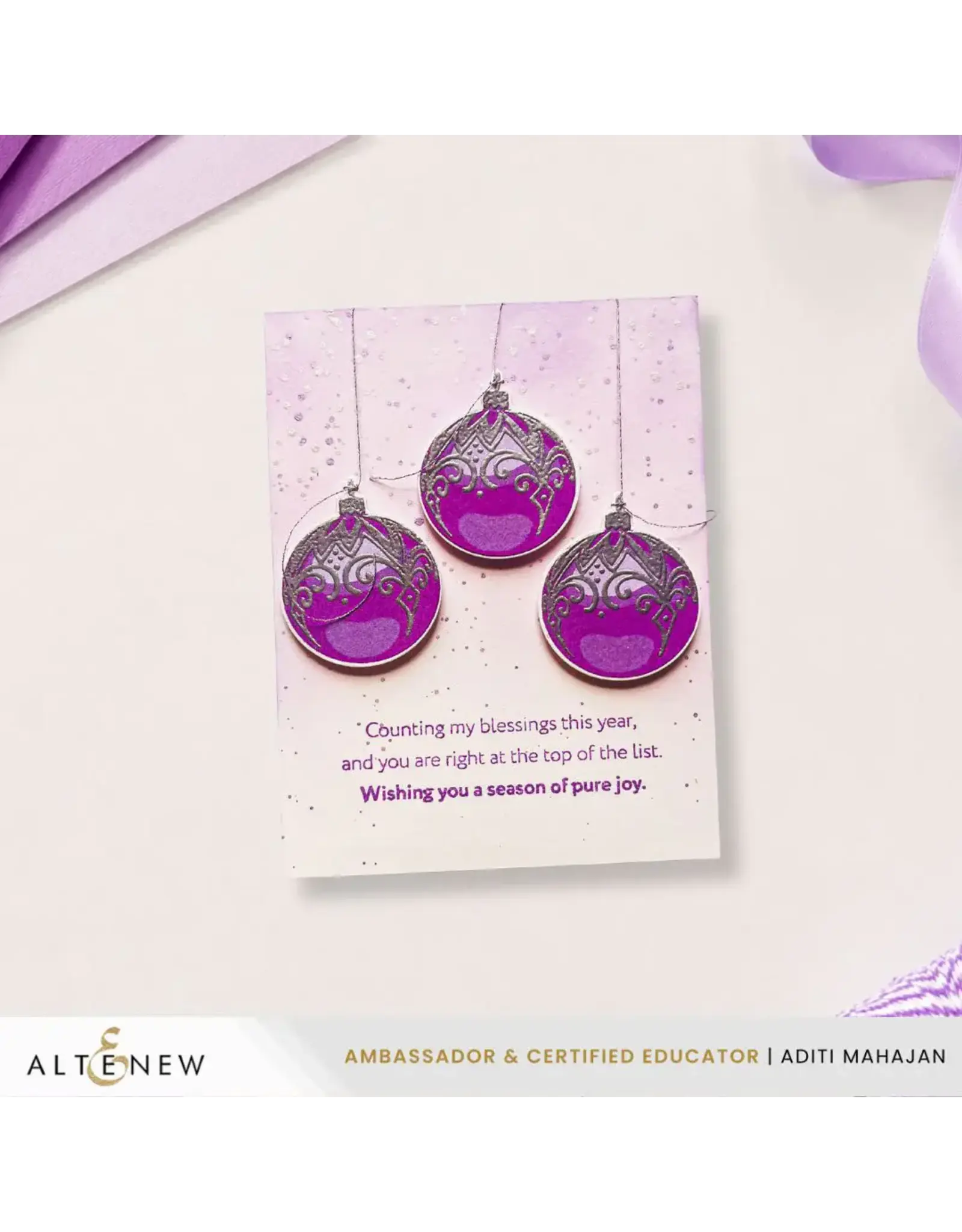 ALTENEW ALTENEW HOLIDAY ADORNMENTS CLEAR STAMP SET
