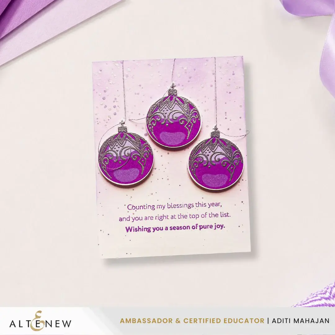 ALTENEW ALTENEW HOLIDAY ADORNMENTS CLEAR STAMP SET
