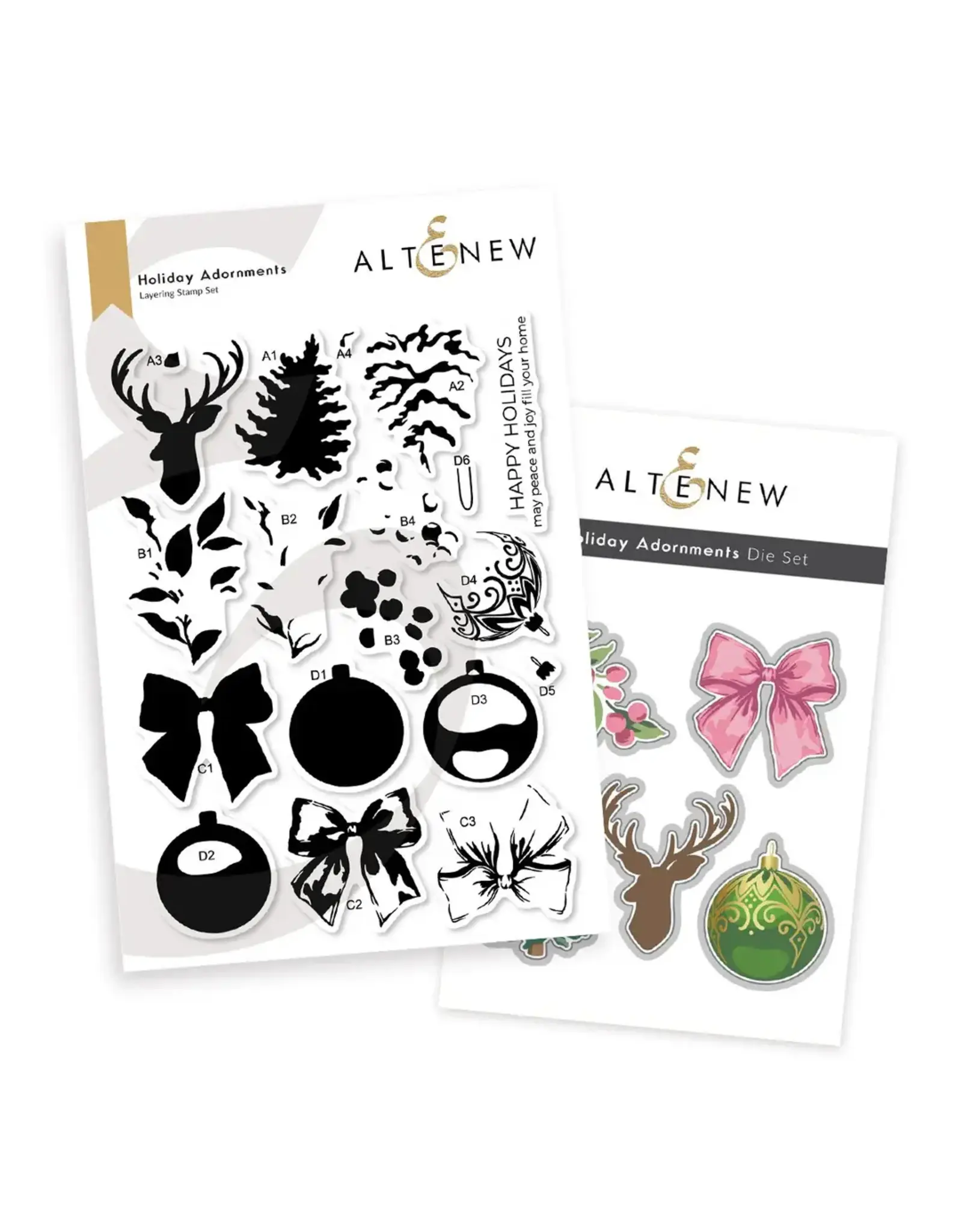 ALTENEW ALTENEW HOLIDAY ADORNMENTS CLEAR STAMP & DIE SET