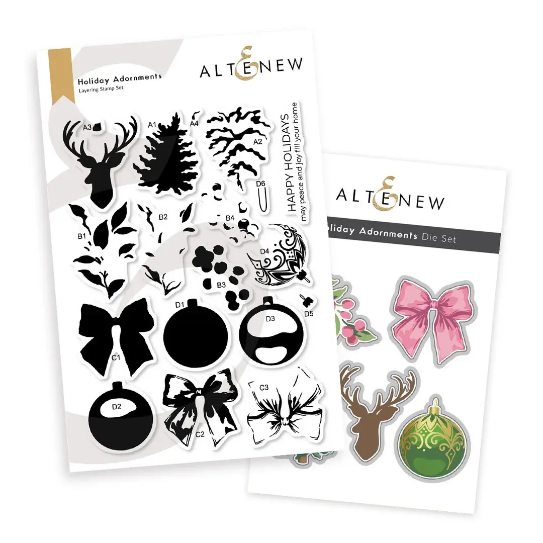 ALTENEW ALTENEW HOLIDAY ADORNMENTS CLEAR STAMP & DIE SET