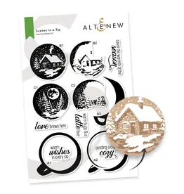 ALTENEW ALTENEW SCENES IN A SIP CLEAR STAMP SET