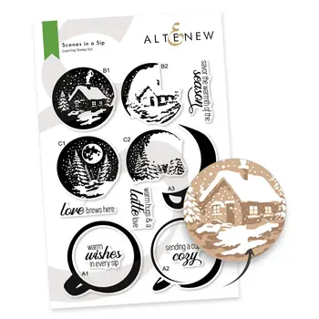 ALTENEW ALTENEW SCENES IN A SIP CLEAR STAMP SET