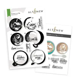 ALTENEW ALTENEW SCENES IN A SIP CLEAR STAMP & DIE SET