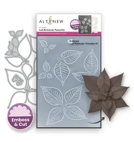 ALTENEW ALTENEW LUSH BOTANICALS: POINSETTIA 3D EMBOSSING FOLDER AND DIE SET