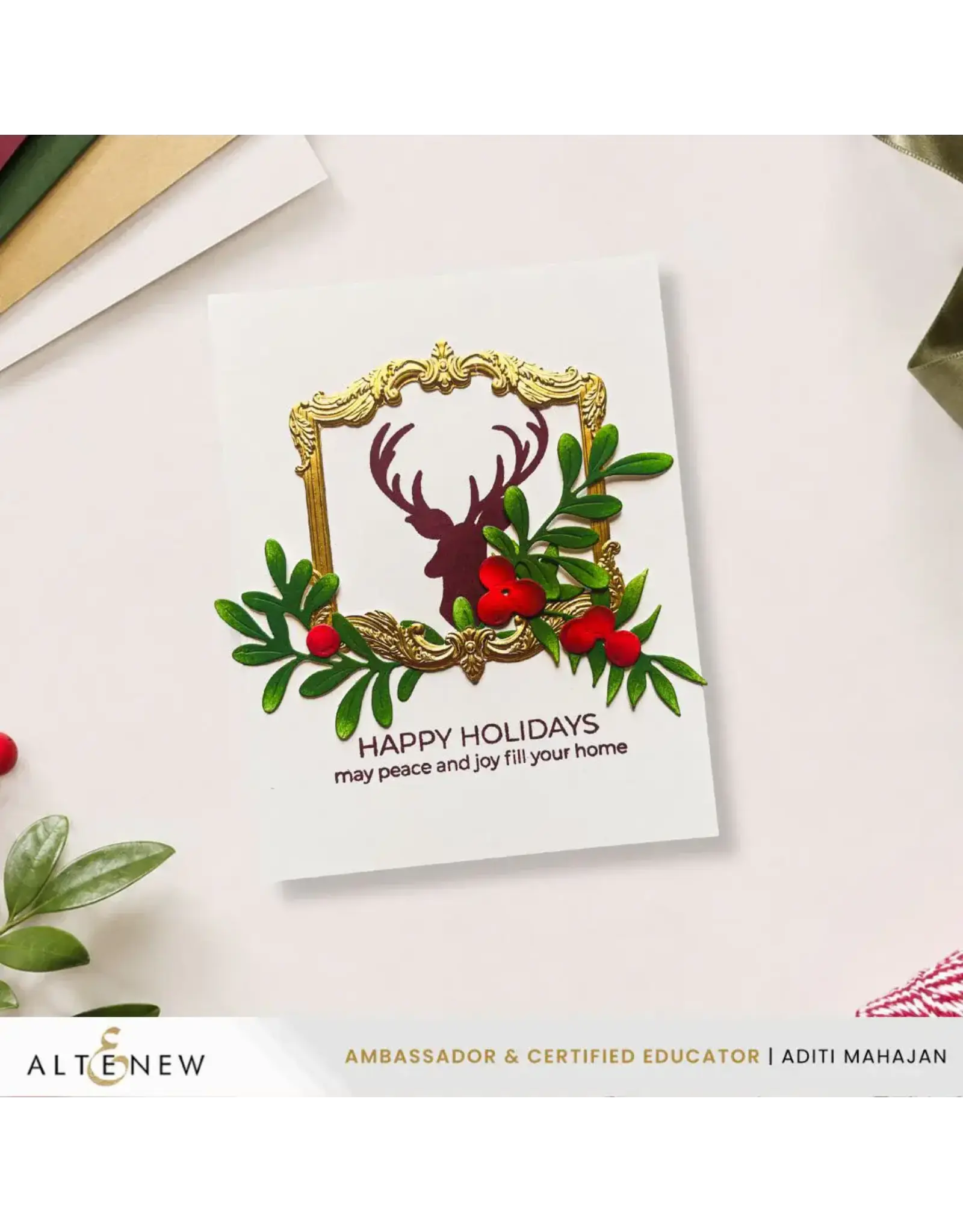 ALTENEW ALTENEW DECORATIVE FRAMES 3D EMBOSSING FOLDER AND DIE SET