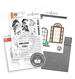 ALTENEW ALTENEW CRAFT YOUR LIFE PROJECT KIT: WINDOWS TO STILLNESS CLEAR STAMP, STENCIL SET, 3D EMBOSSING FOLDER AND DIE SET BUNDLE