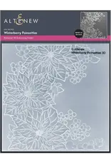 ALTENEW ALTENEW WINTERBERRY POINSETTIAS 3D EMBOSSING FOLDER