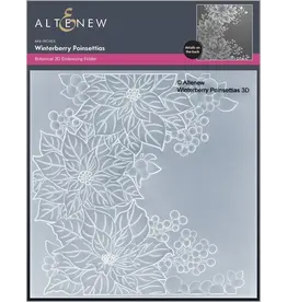 ALTENEW ALTENEW WINTERBERRY POINSETTIAS 3D EMBOSSING FOLDER