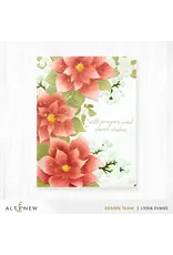 ALTENEW ALTENEW WINTERBERRY POINSETTIAS 3D EMBOSSING FOLDER AND STENCIL SET BUNDLE